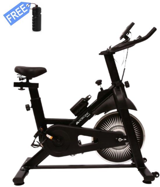 Mobiclinic Teide Spinningfiets - Hometrainer - Verstelbaar - Max. 120 kg - LCD-scherm - Hartslagmeter - Zwart