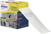 Avery etiketten voor voedselcodering, ft 98 x 40 mm, 1 rol met 300 afscheurbare etiketten in dispenser