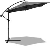 OEM Holland Connections Parasol Zeshoekige Offsetparasol 180 gr-m2 UV-bescherming Hoogte 235 cm Stalen Ribben Grijze Beschermhoes - Verstelbaar Afneembaar Parasol