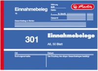 Herlitz Formulierboek Inkomstenbon 301, DIN A6, Groen, 50 Vel