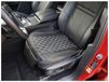 Elzusha - Coussin universel pour siège auto en similicuir, noir et blanc