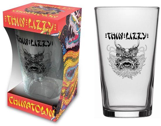 Thin Lizzy Chinatown Unisex Bierglas - transparant - Glas