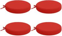 vidaXL - Coussin d'assise - SOEST - 4 pièces - 100% Polyester - Rouge - Ø 40 x 7 cm