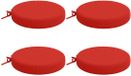 vidaXL - Coussin d'assise - SOEST - 4 pièces - 100% Polyester - Rouge - Ø 40 x 7 cm