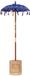 vidaXL Balinese parasol met voet Blauw 95 x 95 x 260 cm Katoen