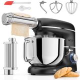 Fentic Keukenmachine - 2000W - Keukenrobot - Incl. Pastaroller en extra accessoires - 6,2L Mengkom - Foodprocessor - Pastamachine - Zwart