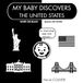 My Baby Discovers USA - Black and White Baby Book