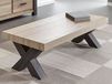 TRAMO Table basse rectangulaire 135 cm chêne vieilli