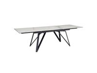 Icecat Table à manger extensible 180-260 cm en céramique, blanc