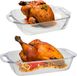 Marinex plat de verre borosilicaté - set de 2 - rectangulaire - 2,5 et 3,5 litres - plat de service