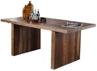 MASSIVMOEBEL24 table DUKE #101 dark brown 200 x 76 x 100 cm