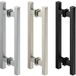 Häfele Barre d'appui carrée des deux côtés en aluminium, aspect inox