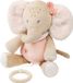 Nattou FLO, ERNEST & OLI Muziek Knuffel - Olifant - 24 cm - Roze