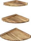 Bol Hangend Hoekrek - Set de 3 étagères d'angle vintage - Hêtre - Beige