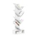 Furinno Boomboekenplank 7-laags vloerstaande boomboekenkast met onderste plank, wit