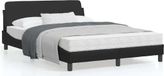 Maison Exclusive - Lit "Dover" noir, dimensions 120x200 cm, revêtement en similicuir