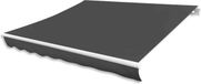 vidaXL - Tissu de remplacement - pour auvent - 450x300 cm - polyester - gris