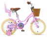 Vélo enfant 14 pouces rose avec panier et siège pour poupée