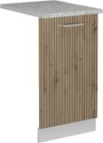 Vicco R-Line Vaatwasserfrontpaneel – 45 cm, WB Marmer Artisanaal eiken