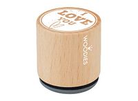 Woodies Gemonteerd Rubber Stempel 1,35-inch Ik hou van je, Acryl, Multi kleuren, 1,2 x 1,28 x 1,28 cm
