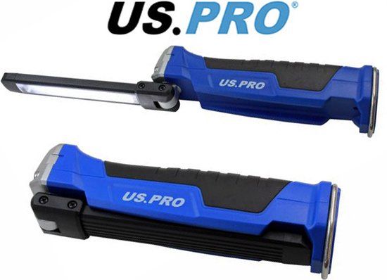 US.PRO Tools by Bergen Multifunctionele Oplaadbare LED Werklamp - Blauw