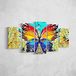 Homemania Afbeelding Butterfly-5 dieren per woonkamer, meerkleurig, 100 x 3 x 60 cm, HM205PKNV-215, polyester, hout