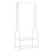 Amazon Basics Kledingkast met twee planken onderin, wit, 67,9 x 35,5 x 149,8 cm