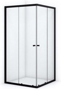 Maxaro Ruby Allure Douchecabine - 90x90cm - Mat Zwart - Helder Glas - Schuifdeur - Vierkant