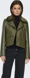 ONLY ONLVILHELMA Faux Leather Biker OTW Damesjas S Beech
