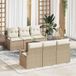 Prolenta Maison Exclusive Tuinbankkussens Beige Polyrotan Set van 7