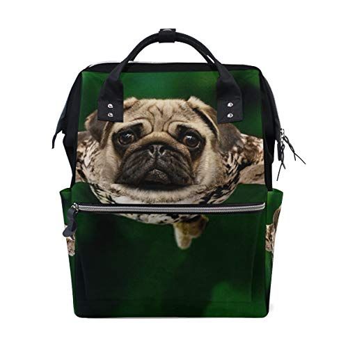 MONTOJ Awesome Animal Pug Dog canvas Reistas Campus Rugzak - 5701637648096