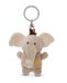 Sleutelhanger olifant met ster 5 cm - grijs
