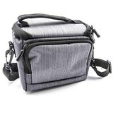 VHBW Polyester fototas grijs voor Sony Cybershot DSC-H200, DSC-H300, DSC-H400, DSC-HX300, DSC-HX400, DSC-HX400V, DSC-HX50, DSC-HX50V