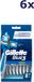 Gillette 6x Blue3 Rasoirs jetables - 3 Lames - Bleu - 8 Pièces