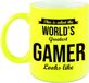 Bellatio Decorations Shoppartners Bv Worlds Greatest Gamer Mok - Geel - 300 ml