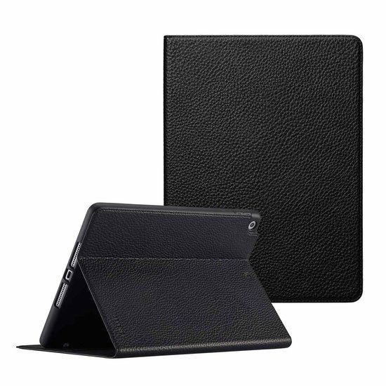 Selencia Tablet Hoes - Geschikt voor Apple iPad 9/8/7 10.2 inch (9e generatie 2021 / 8e generatie 2020 / 7e generatie 2019) - tablet Bookcase - Zwart