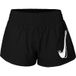 Nike Swoosh Hardloopshorts Dames-Zwart, Maat XS