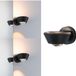 Paulmann LED-wandlamp Sabik IP44 2700K 390lm / 258lm 230V 9W / 4,5W dimbaar Zwart