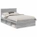 vidaXL Bedframe Grijs Sonoma 120 x 200 cm Massief Grenenhout