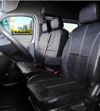 Housse de siège de voiture universelle en polyuréthane cuir, noir