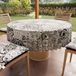 PETTI Artigiani Italiani - Vuilafstotend rond tafelkleed van microvezel (diameter 240 cm), keukentafelafdekking voor ronde tafel, design Vietri 02, zwart, 100% Made in Italy
