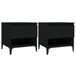 VidaXL Tables d'appoint 2 pcs 50x46x50 cm bois travaillé noir