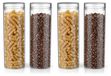 Arendo Set of 4 preservation jars, 1950 ml, round, airtight, borosilicate glass, transparent