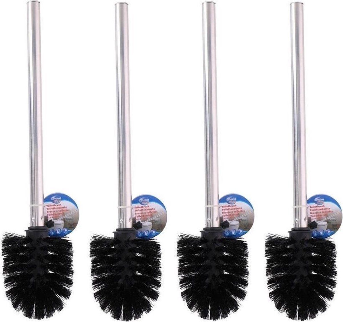 Gerim Voordeelset RVS toiletborstels - 4 stuks - 35 cm