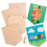 Baker Ross Hangbordjes van Hout - Knutselspullen voor Kinderen (4 stuks)