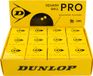 Dunlop Squash Balls Pro 4x3 ball box - Black/Yellow