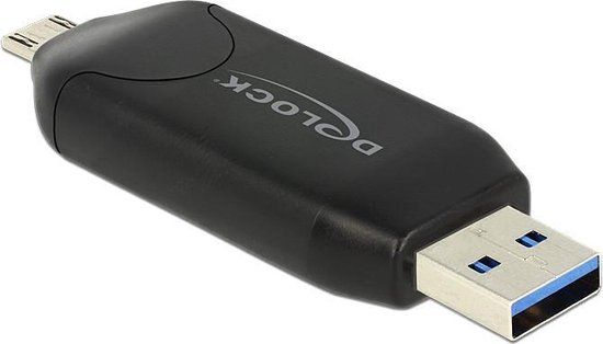 DeLOCK 91734 Geheugenkaartlezer USB/Micro-USB - Zwart