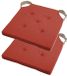 Stof Textile kussen DUO - 2x - terracotta - 38 x 38 x 4 cm
