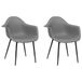 VidaXL Eetkamerstoelen 2 stuks Metaal/Polypropyleen Grijs