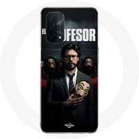 Maniacase Hoesje voor Oppo A74 La casa de papel El profesor
